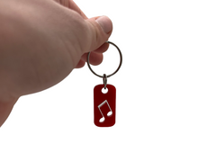 Load image into Gallery viewer, Small Music Rectangle Keychain