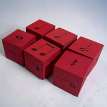 Load image into Gallery viewer, Red Foam Rhythm Dice - 2 inches