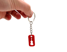 Load image into Gallery viewer, Small Music Rectangle Keychain