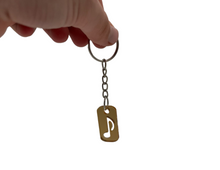 Load image into Gallery viewer, Small Music Rectangle Keychain