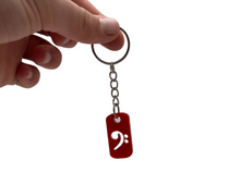 Load image into Gallery viewer, Small Music Rectangle Keychain