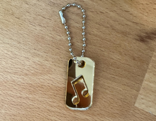 Load image into Gallery viewer, Small Music Rectangle Keychain