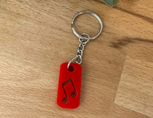 Load image into Gallery viewer, Small Music Rectangle Keychain