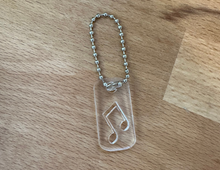 Load image into Gallery viewer, Small Music Rectangle Keychain
