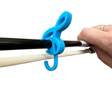 Load image into Gallery viewer, Treble Clef Bow Stopper - Blue