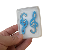 Load image into Gallery viewer, Treble Clef Bow Stopper - Blue