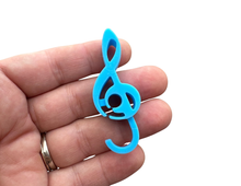 Load image into Gallery viewer, Treble Clef Bow Stopper - Blue