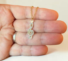 Load image into Gallery viewer, PS Stainless Steel Treble Clef Necklace