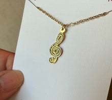 Load image into Gallery viewer, PS Stainless Steel Treble Clef Necklace