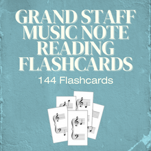 Load image into Gallery viewer, Grand Staff Note Reading Flashcards (Digital Download)