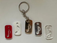 Load image into Gallery viewer, Small Music Rectangle Keychain