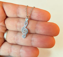 Load image into Gallery viewer, PS Stainless Steel Treble Clef Necklace