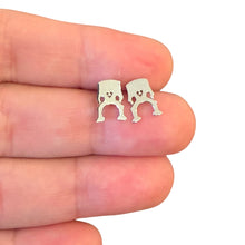 Load image into Gallery viewer, Stainless Steel PS Post Earrings Cello Bridge