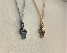 Load image into Gallery viewer, PS Stainless Steel Treble Clef Necklace