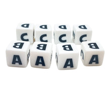 Load image into Gallery viewer, 16 mm Alphabet Music Dice - Set of 8