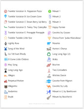 Load image into Gallery viewer, Spot-it Review Game for Suzuki Violin Book 1 & 2 (Digital Download)
