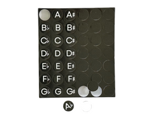 Load image into Gallery viewer, Foldable Music Staff Magnetic White Board Bundle - BLACK magnets
