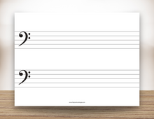 Load image into Gallery viewer, Two Staves Magnetic White Board (all clefs)
