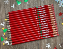 Load image into Gallery viewer, I Heart Music Pencils - Christmas Red
