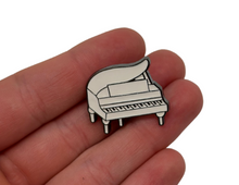 Load image into Gallery viewer, White Piano Enamel Pin
