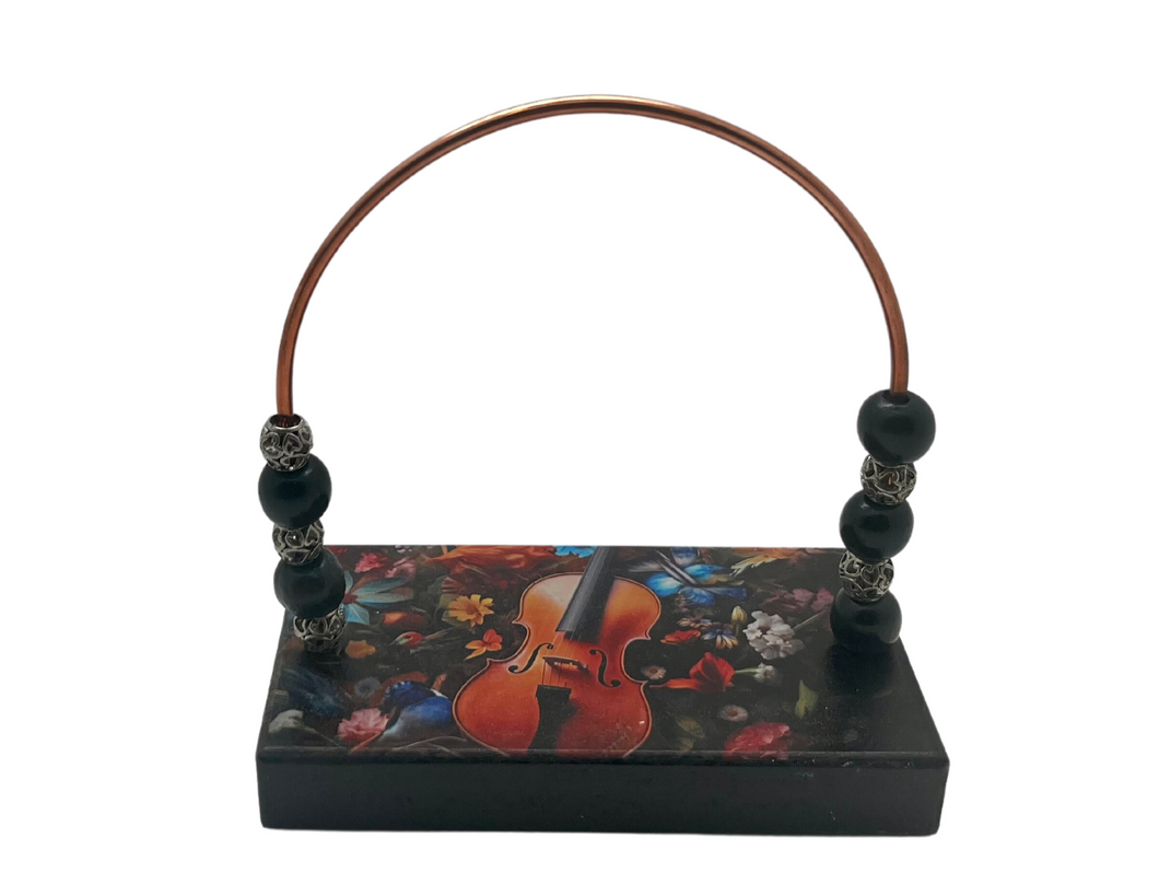 Black Cello Flowers Bead Counter