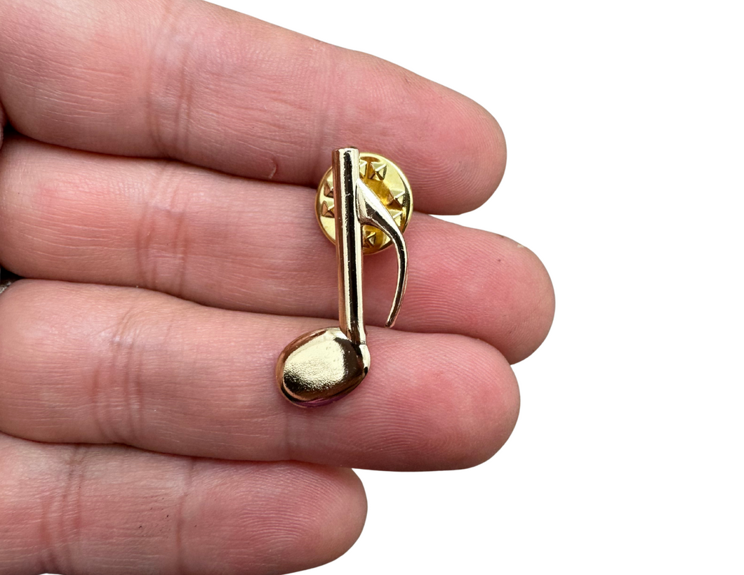 Eighth Note Gold Lapel Pin