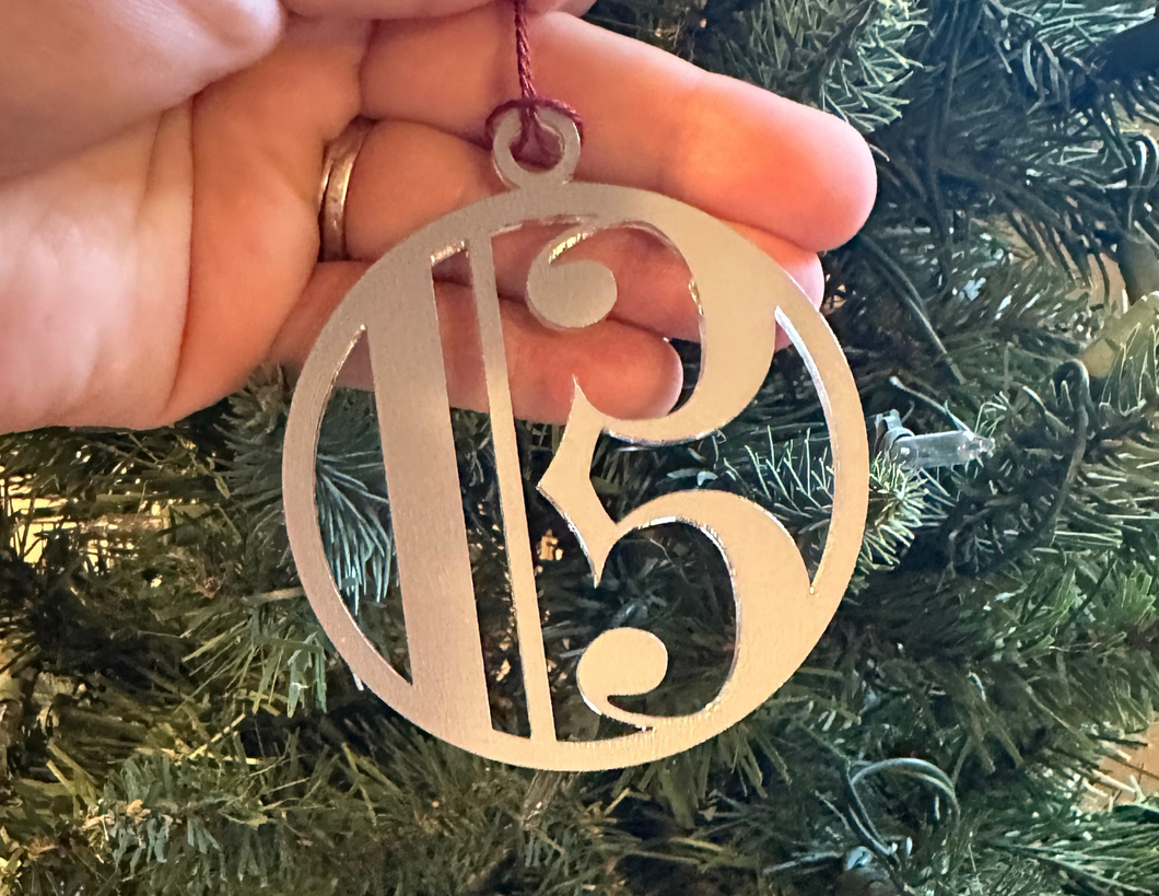 Alto Clef Acrylic Ornament