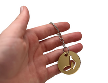 Load image into Gallery viewer, Eighth Note Circle Keychain
