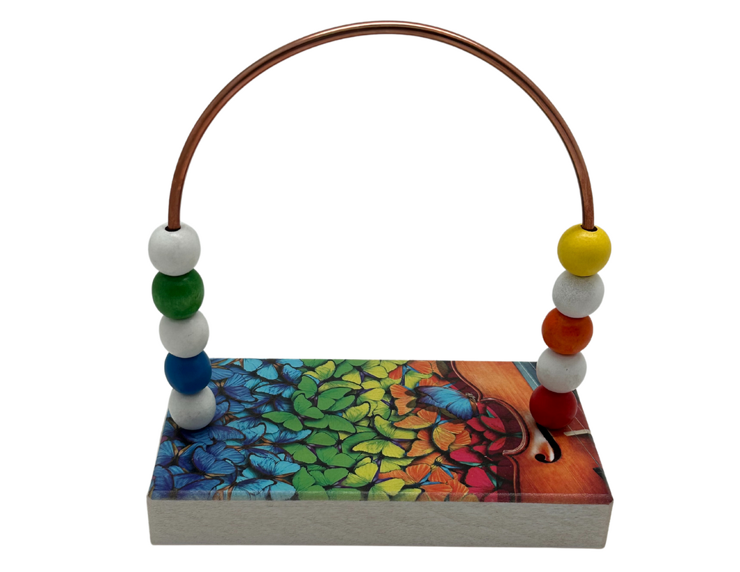 Violin Rainbow Butterflies Bead Counter