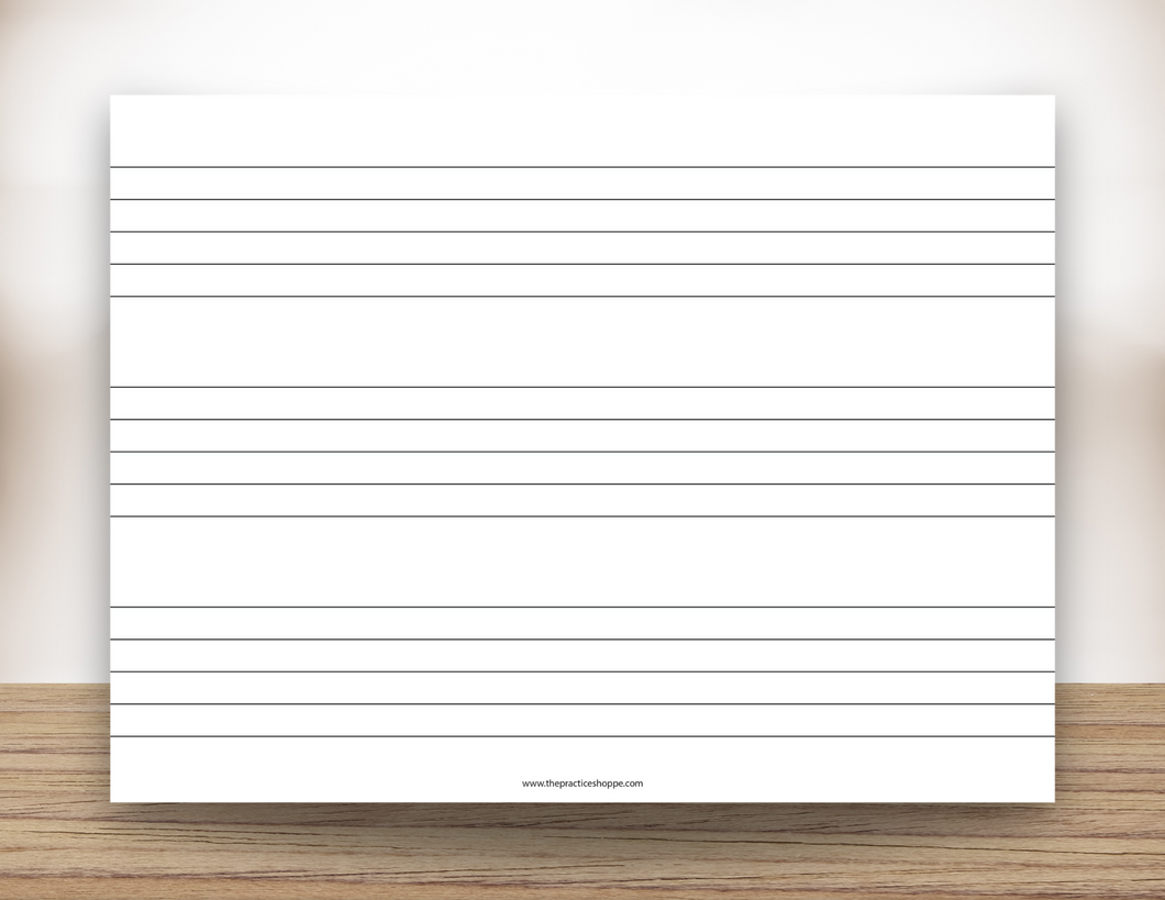 Three Blank Staves Magnetic White Board
