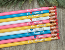 Load image into Gallery viewer, I Heart Music Pencils - Spring Colors
