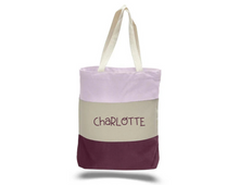 Load image into Gallery viewer, Tri-Color Flower Music Pink Tote Bag
