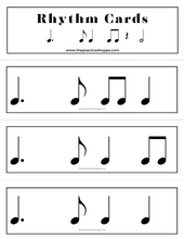 Load image into Gallery viewer, Dotted Quarter Note Rhythm Cards (Digital Download)
