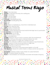 Load image into Gallery viewer, Musical Terms Bingo (Digital Download)
