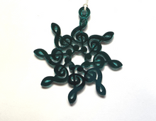 Load image into Gallery viewer, Treble Clef Snowflake Acrylic Ornament
