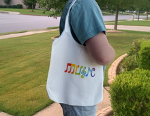 Load image into Gallery viewer, Canvas Music Metal Snap Tote Bag
