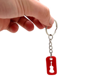 Load image into Gallery viewer, Small Music Rectangle Keychain
