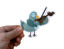 Load image into Gallery viewer, PS Bird Playing Violin Sticker
