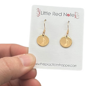 Load image into Gallery viewer, Dangle Stainless Steel Fishook Earrings Eighth Note Disc
