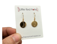 Load image into Gallery viewer, Dangle Stainless Steel Fishook Earrings Eighth Note Disc
