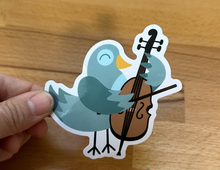 Load image into Gallery viewer, PS Bird Playing Cello Sticker
