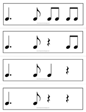 Load image into Gallery viewer, Dotted Quarter Note Rhythm Cards (Digital Download)
