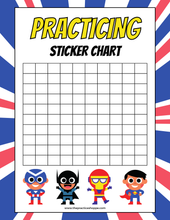 Load image into Gallery viewer, Practicing Sticker Chart (Digital Download)
