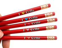 Load image into Gallery viewer, I Heart Cello Pencils
