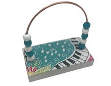 Load image into Gallery viewer, Piano Doodle Turquoise Bead Counter
