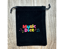Load image into Gallery viewer, Music Dice Bag - Black Velvet

