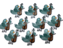 Load image into Gallery viewer, PS Bird Playing Cello Sticker
