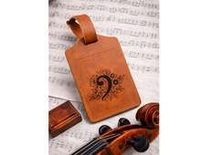 Load image into Gallery viewer, Floral Clef Baggage Tag
