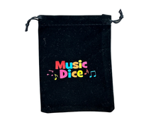 Load image into Gallery viewer, Music Dice Bag - Black Velvet
