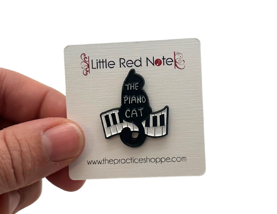 The Piano Cat Enamel Pin